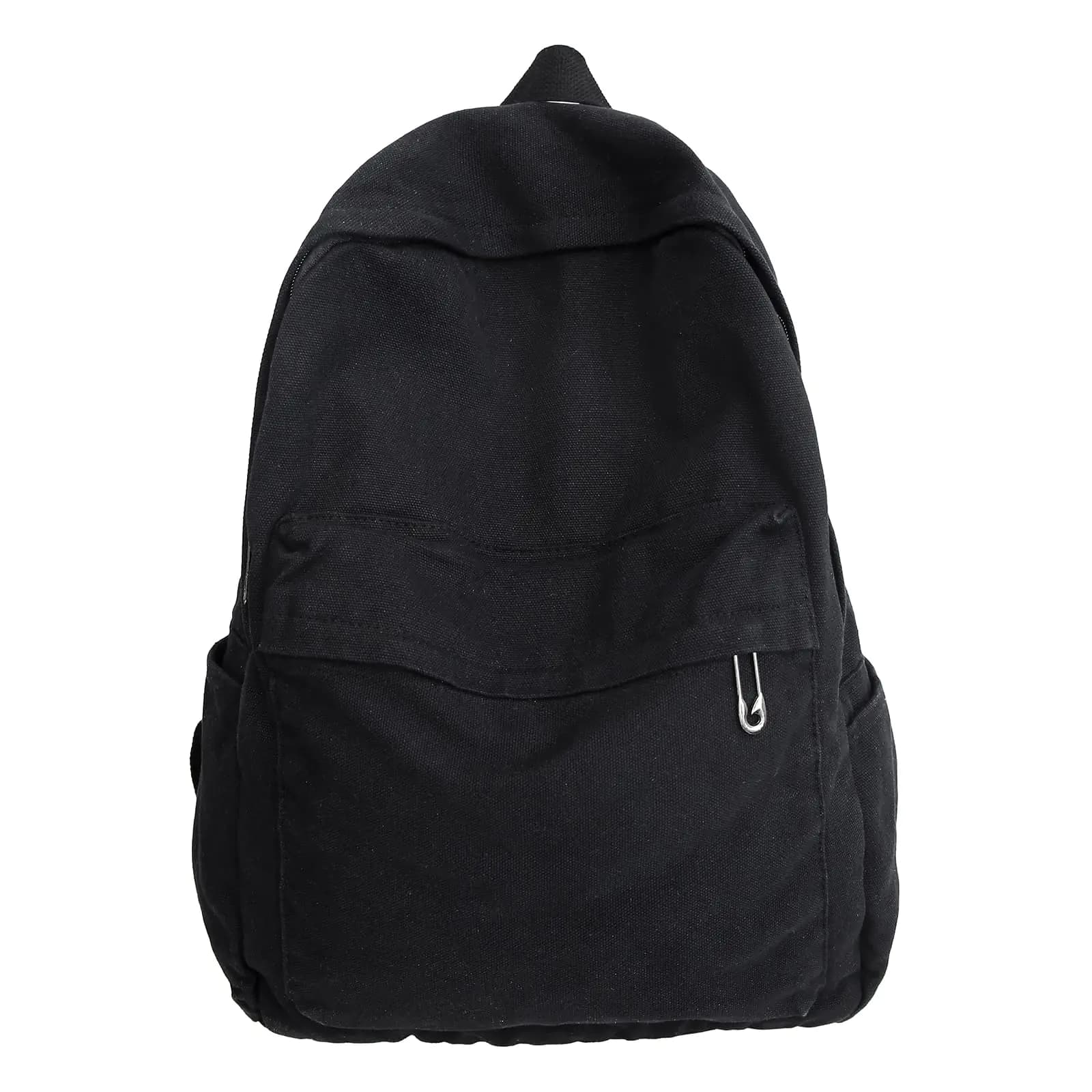 Vintage Canvas Backpack Women Black