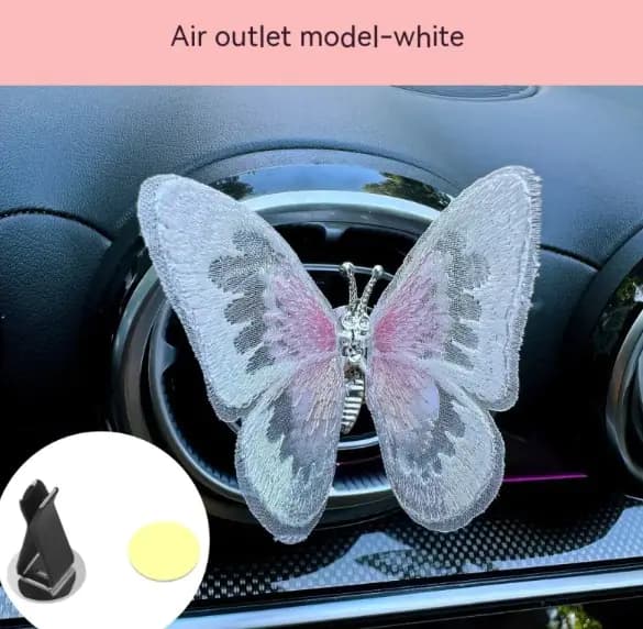 Moving Embroidery Butterfly Car Accessories