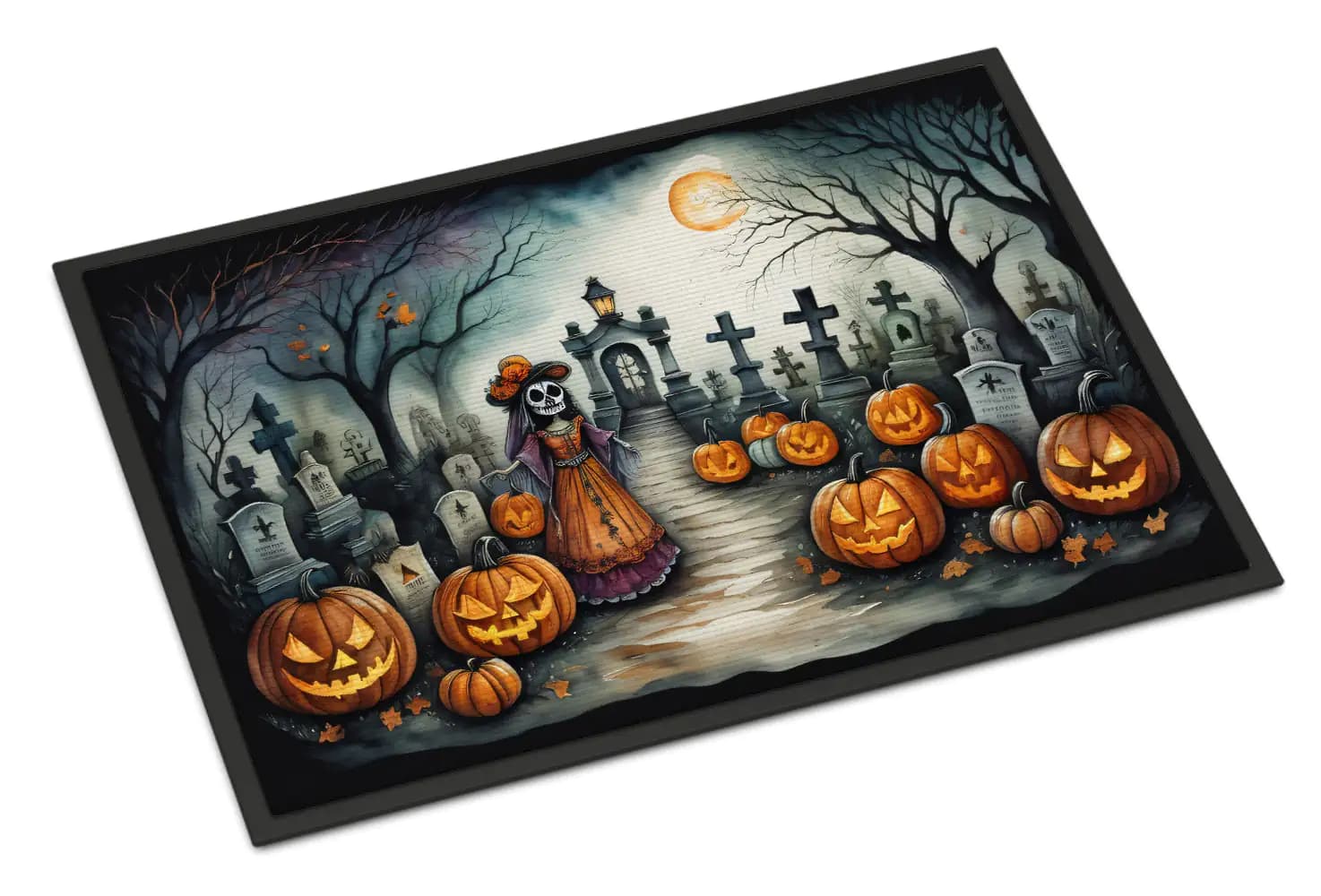La Catrina Skeleton Spooky Halloween Doormat