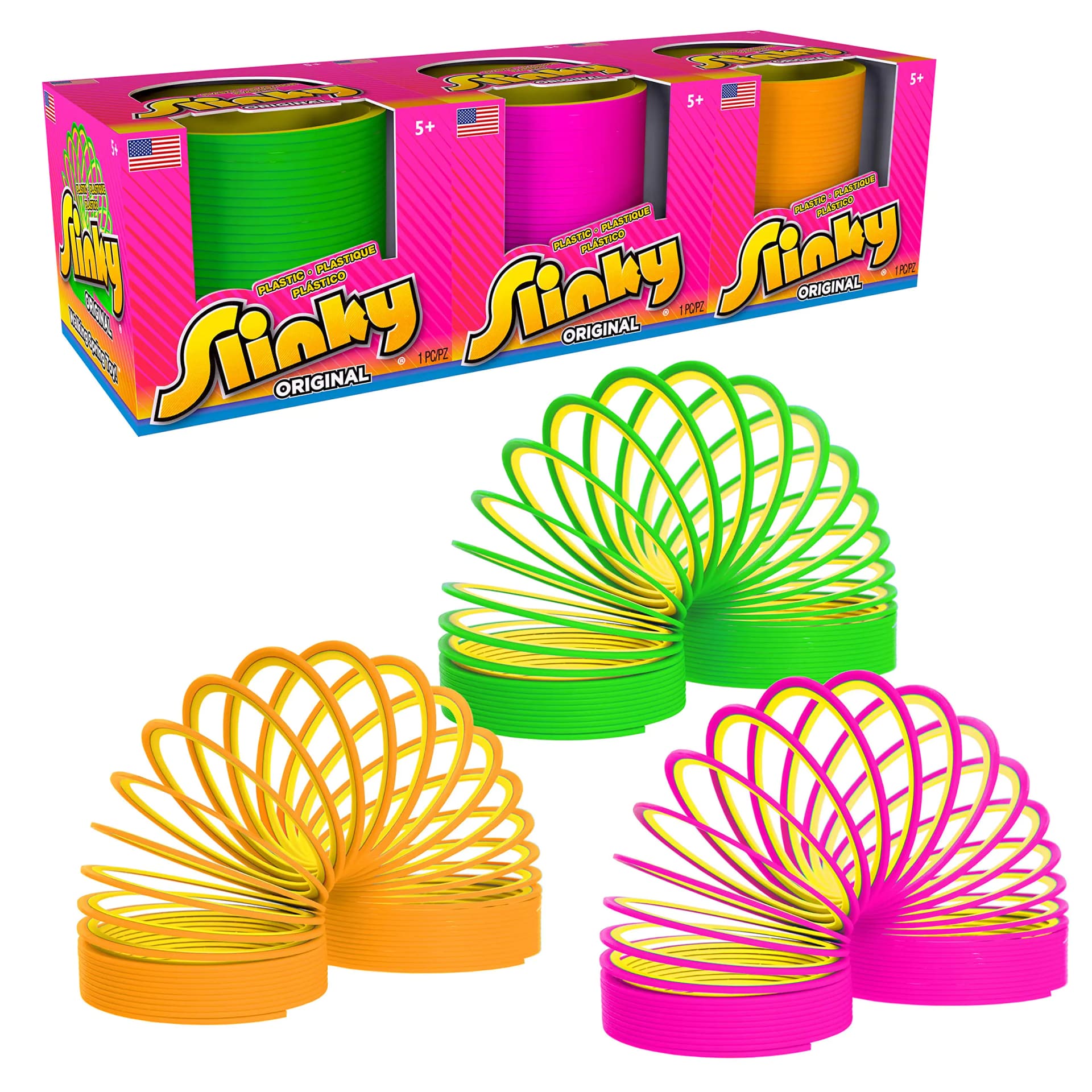 Slinky Original Walking Spring Toy 3-Pack
