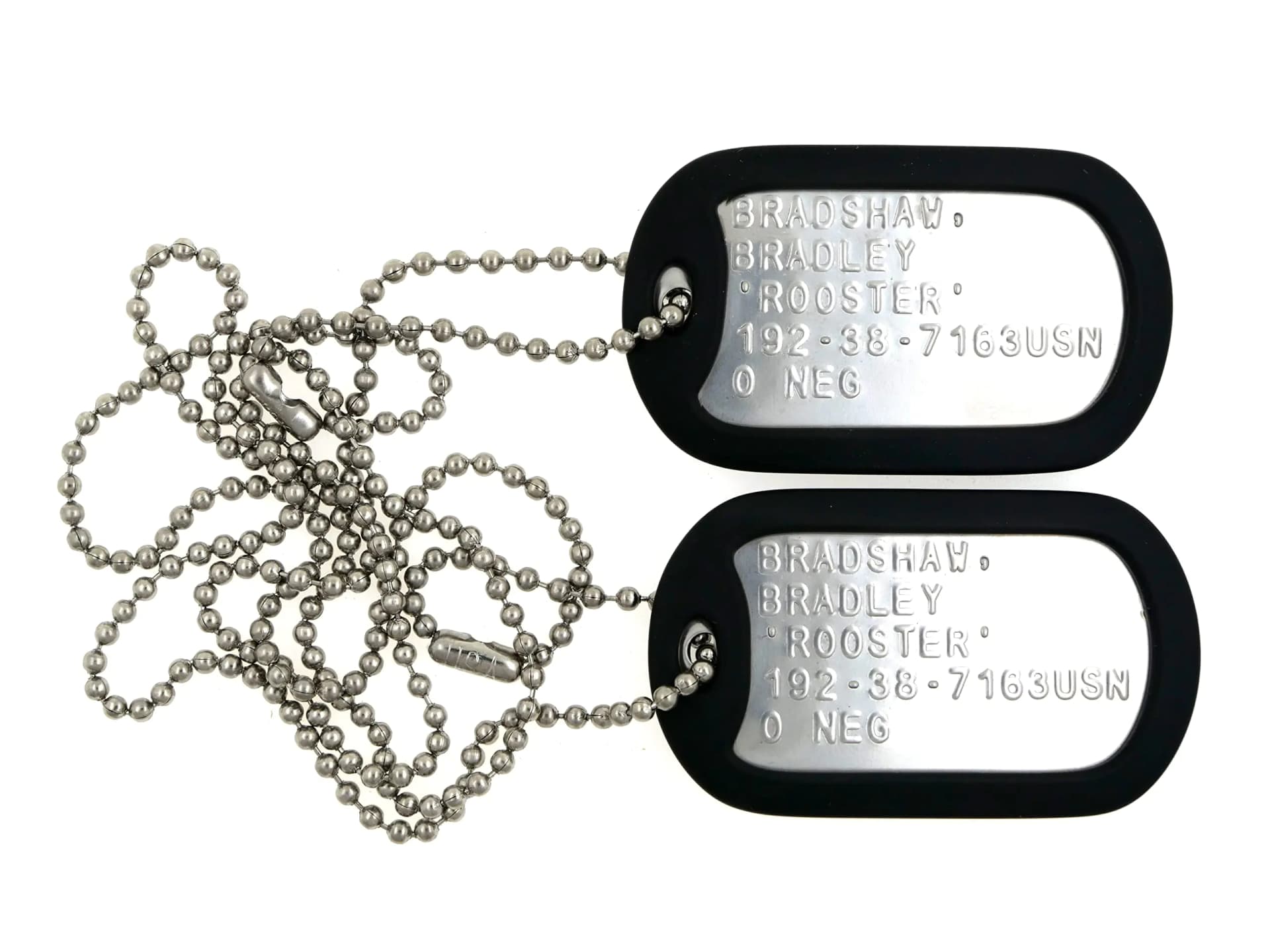 Rooster Stainless Steel Military Dog Tag Set Cosplay Halloween Costume
