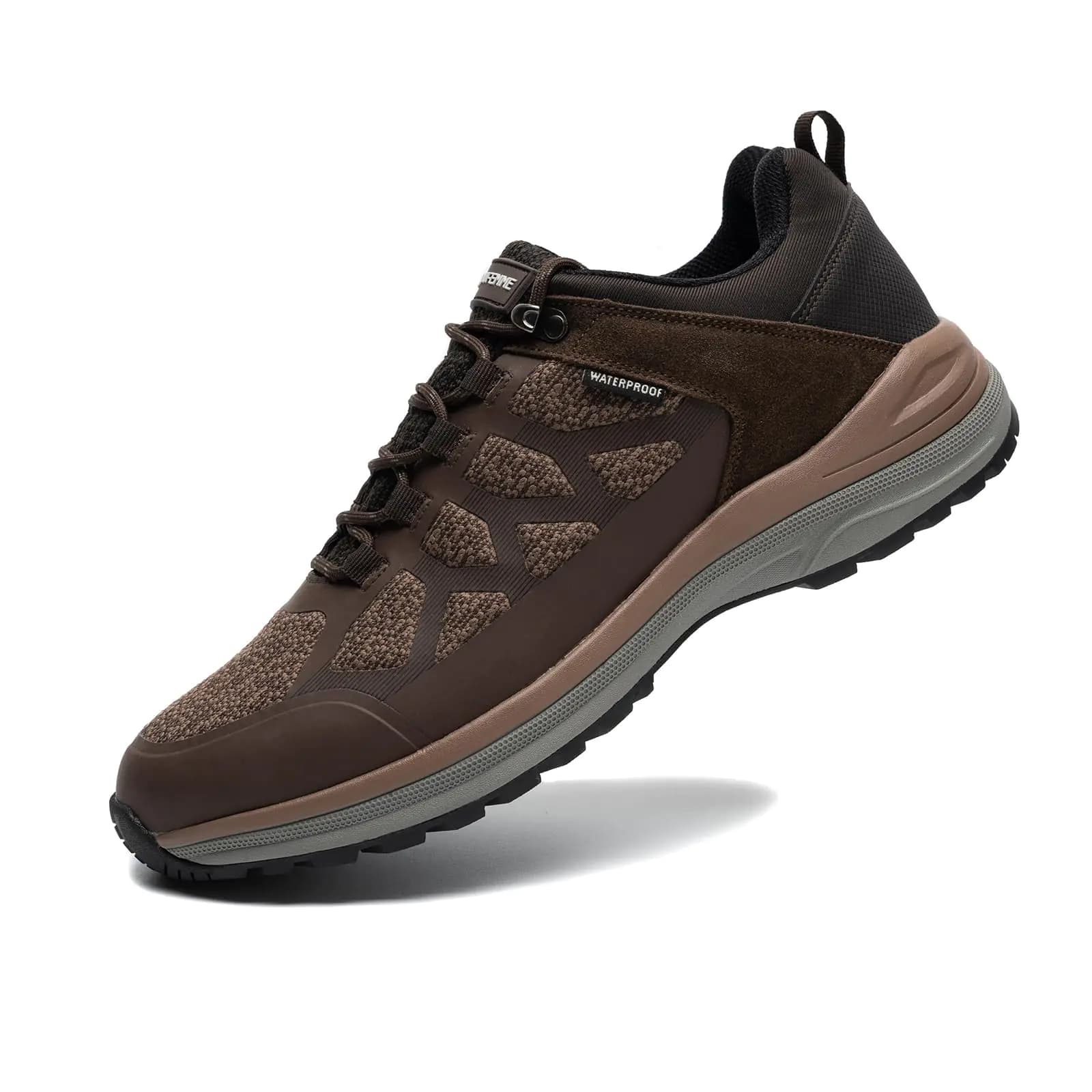 Waterproof Lightweight Hiking Shoes Men Brown