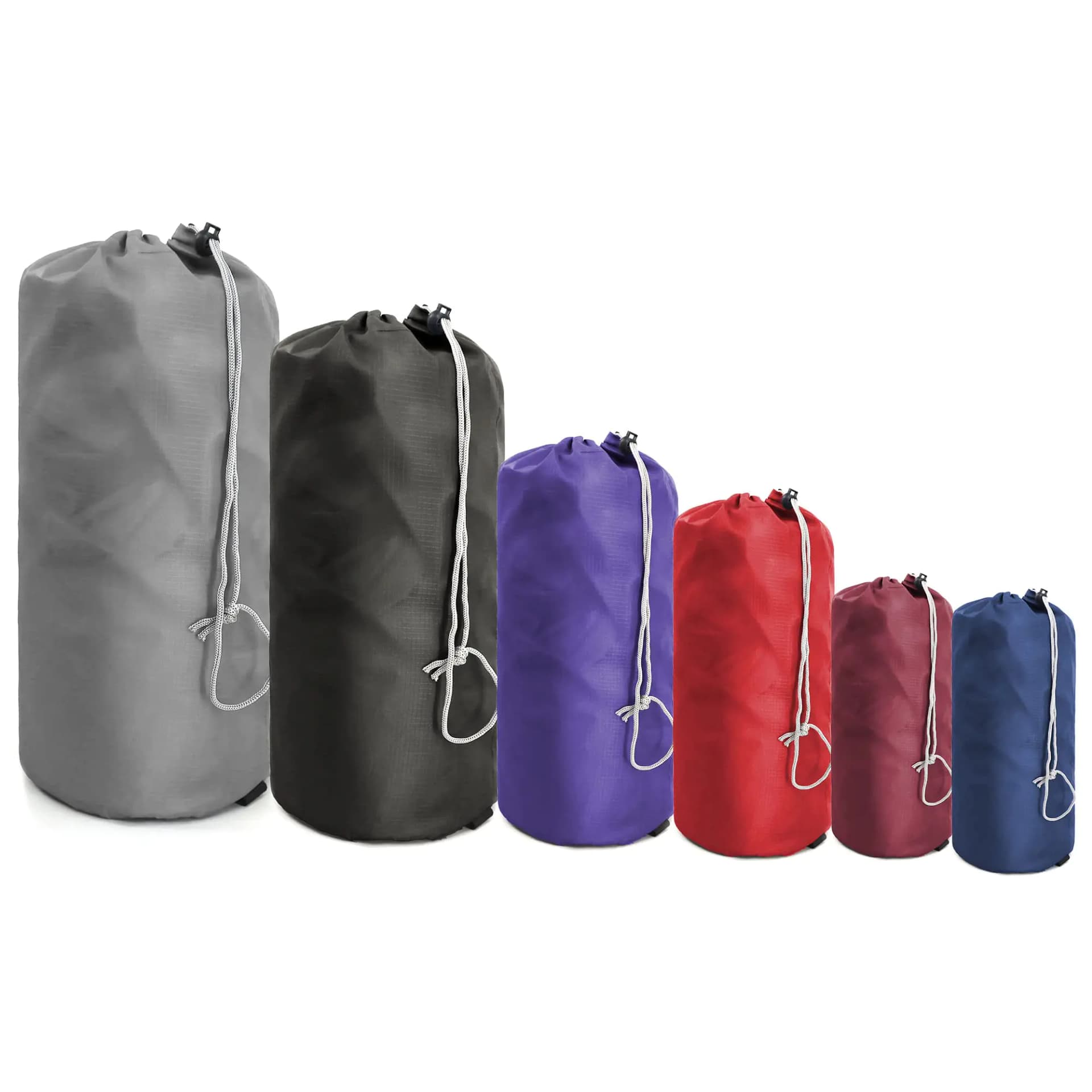 Stuff Sacks Drawstring Bags 6 Pack Lightweight