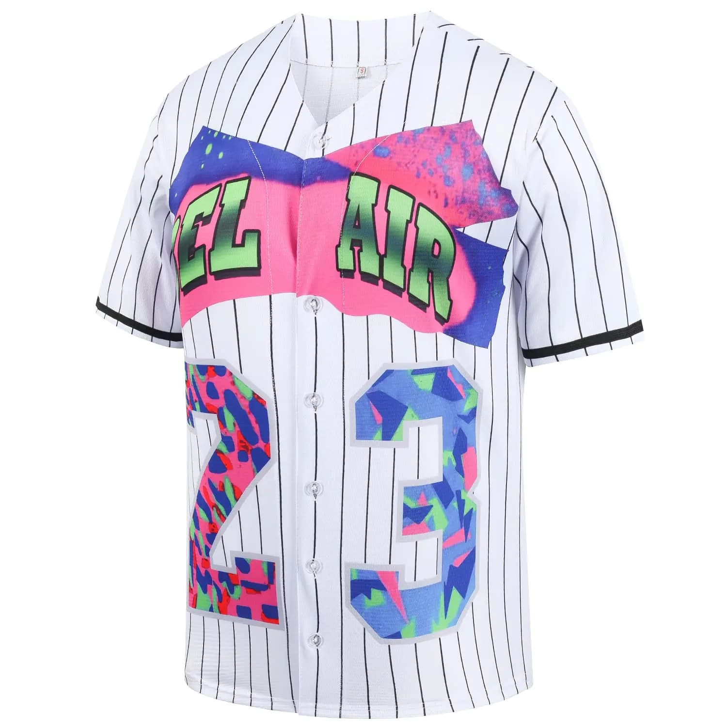 Bel Air Baseball Jersey White Stripe