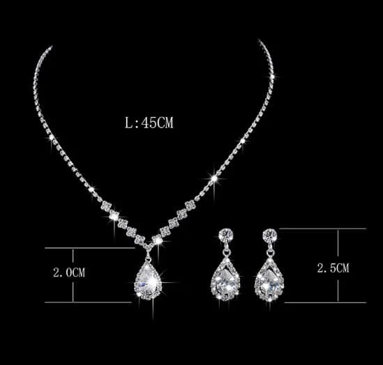 Bridal Jewelry Set - Necklace and Earrings