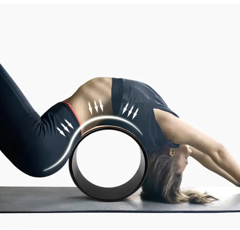 Cork Rubber Yoga Wheel - Yoga Aid for Balance Support