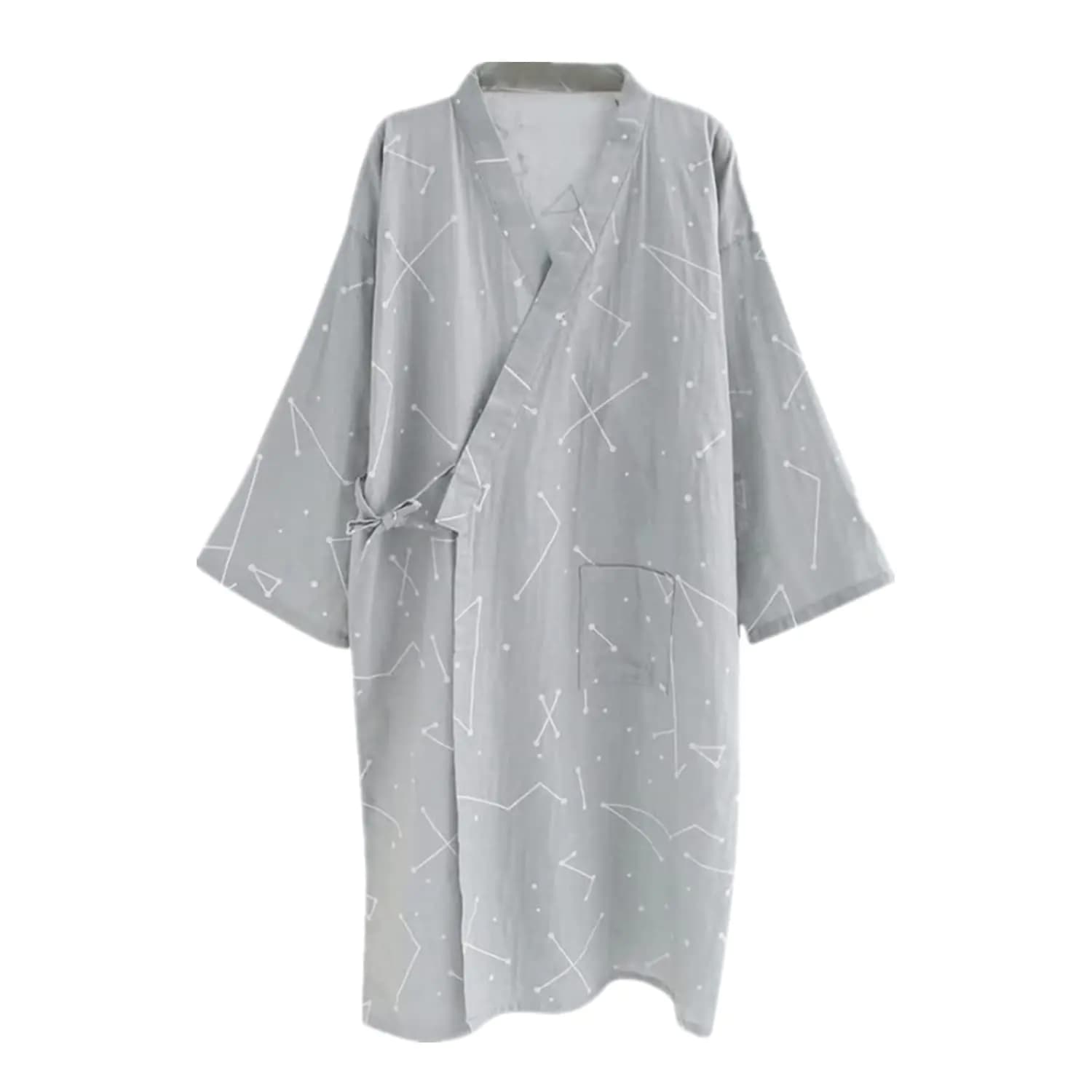 Men's Cotton Kimono Robe Bathrobe