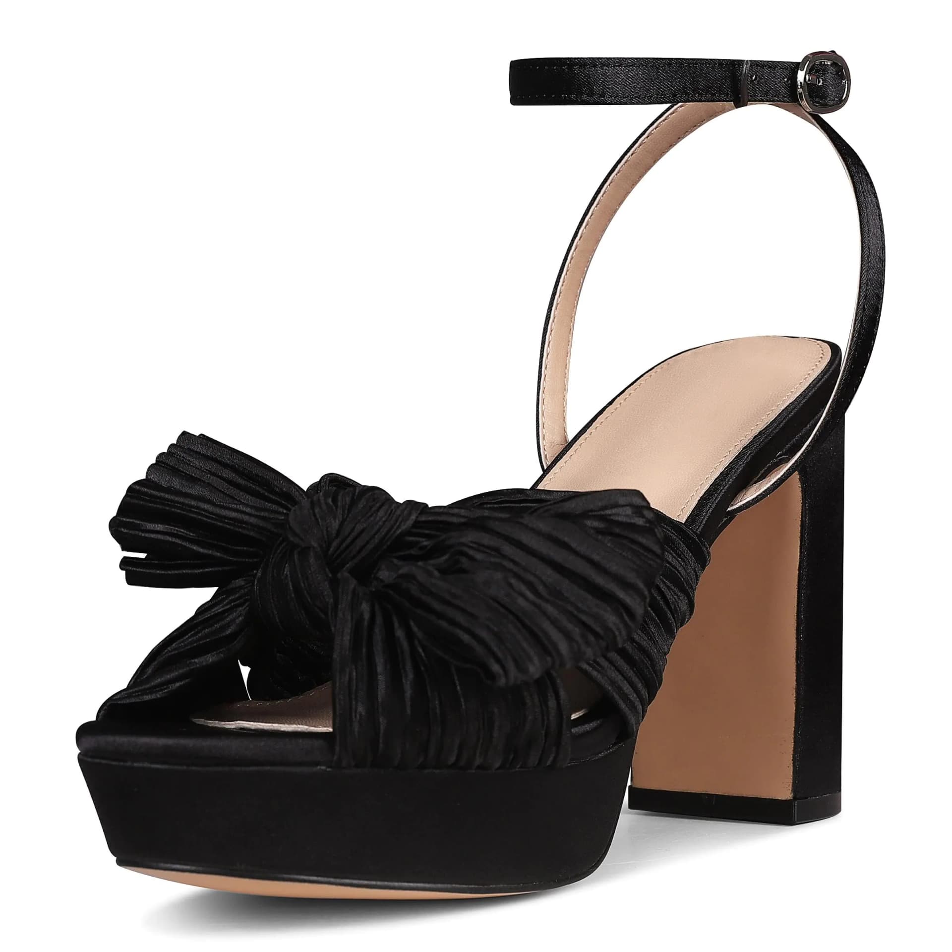 Women's White Platform Heeled Dress Sandals