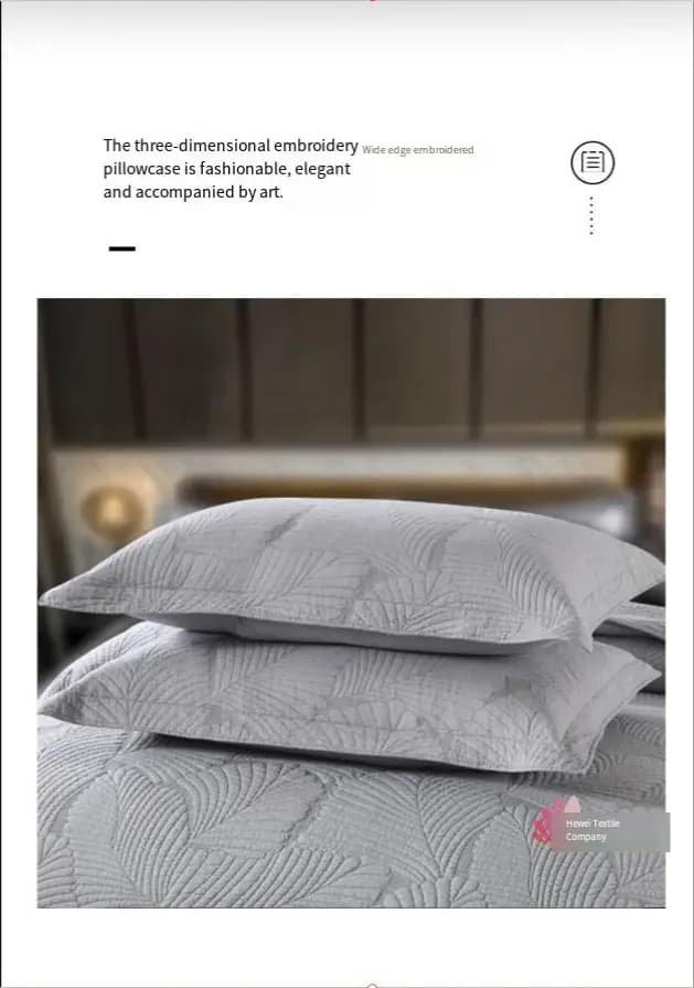 Embroidered 3-Piece Bedding Set