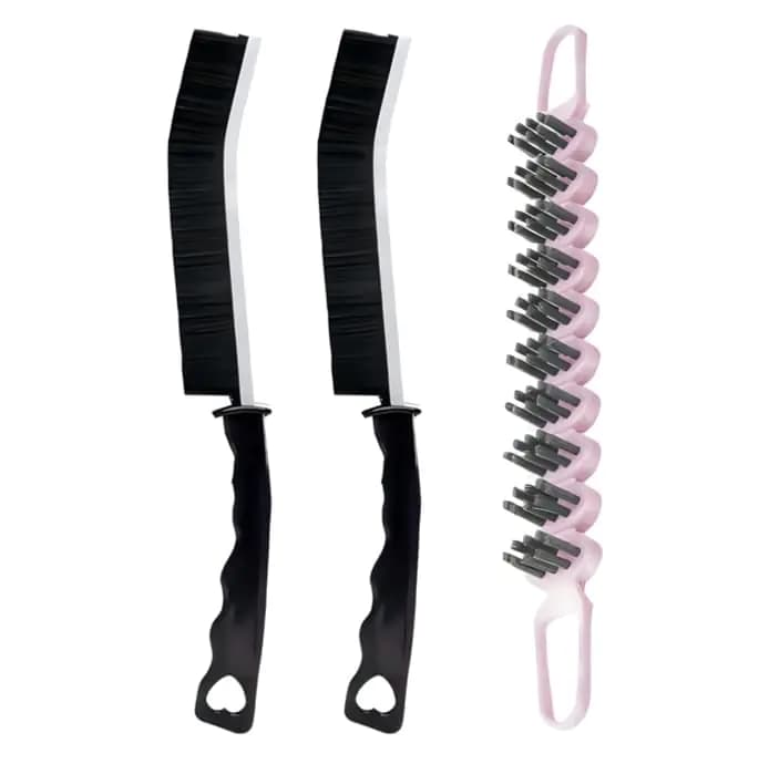 Hard Bristle Grout Cleaning Brush Set, 3 Pieces