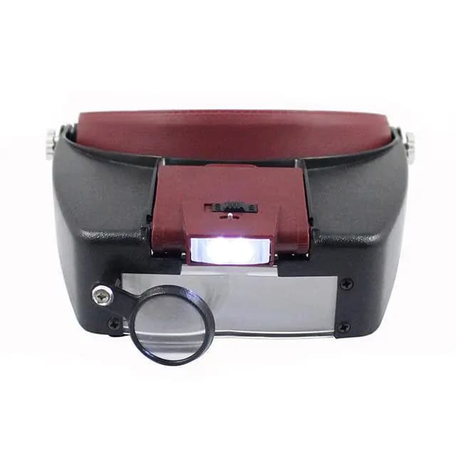 Helmet Magnifier with 2 LED Lights for Repairs