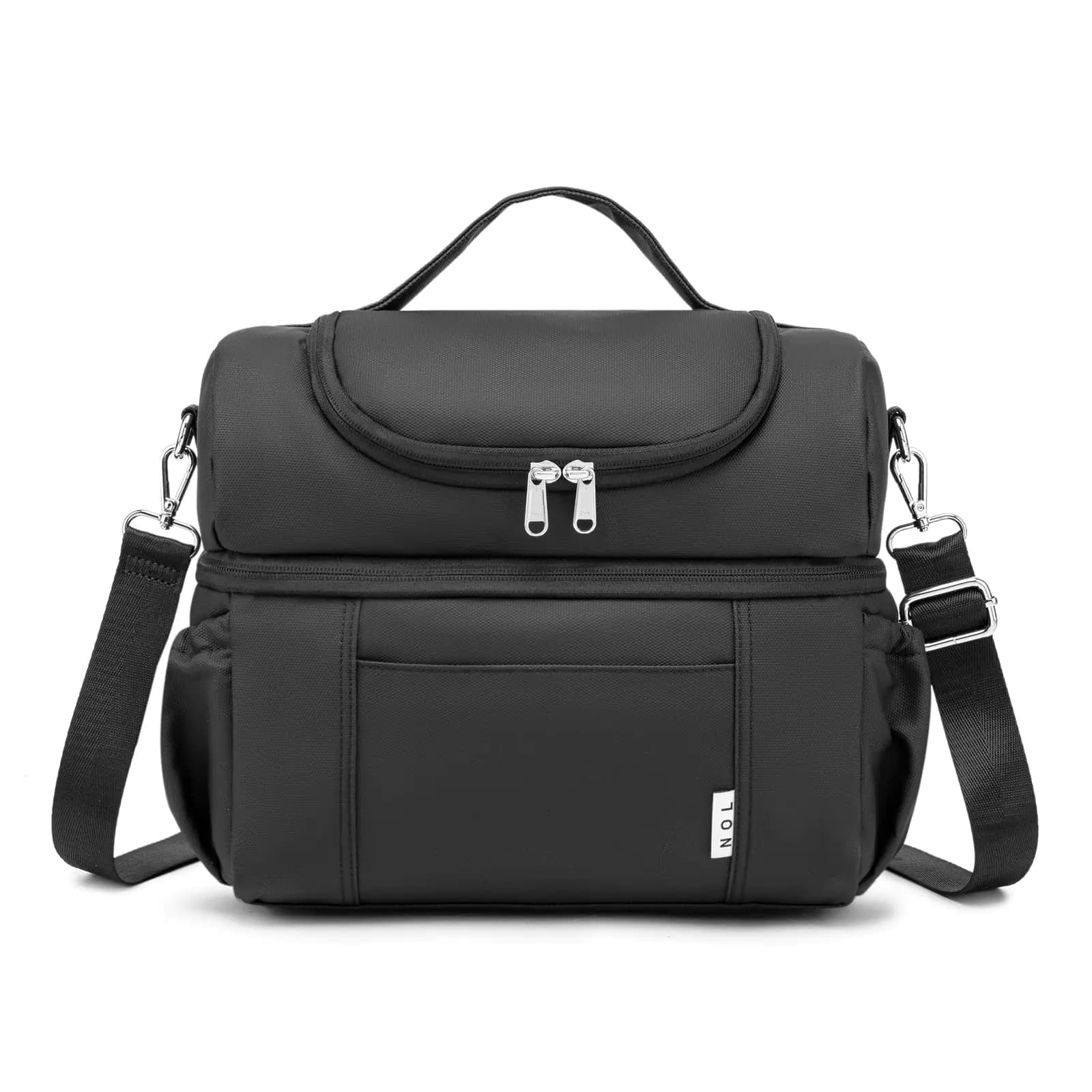 Natural Organic Adult Insulated Lunch Bag Black