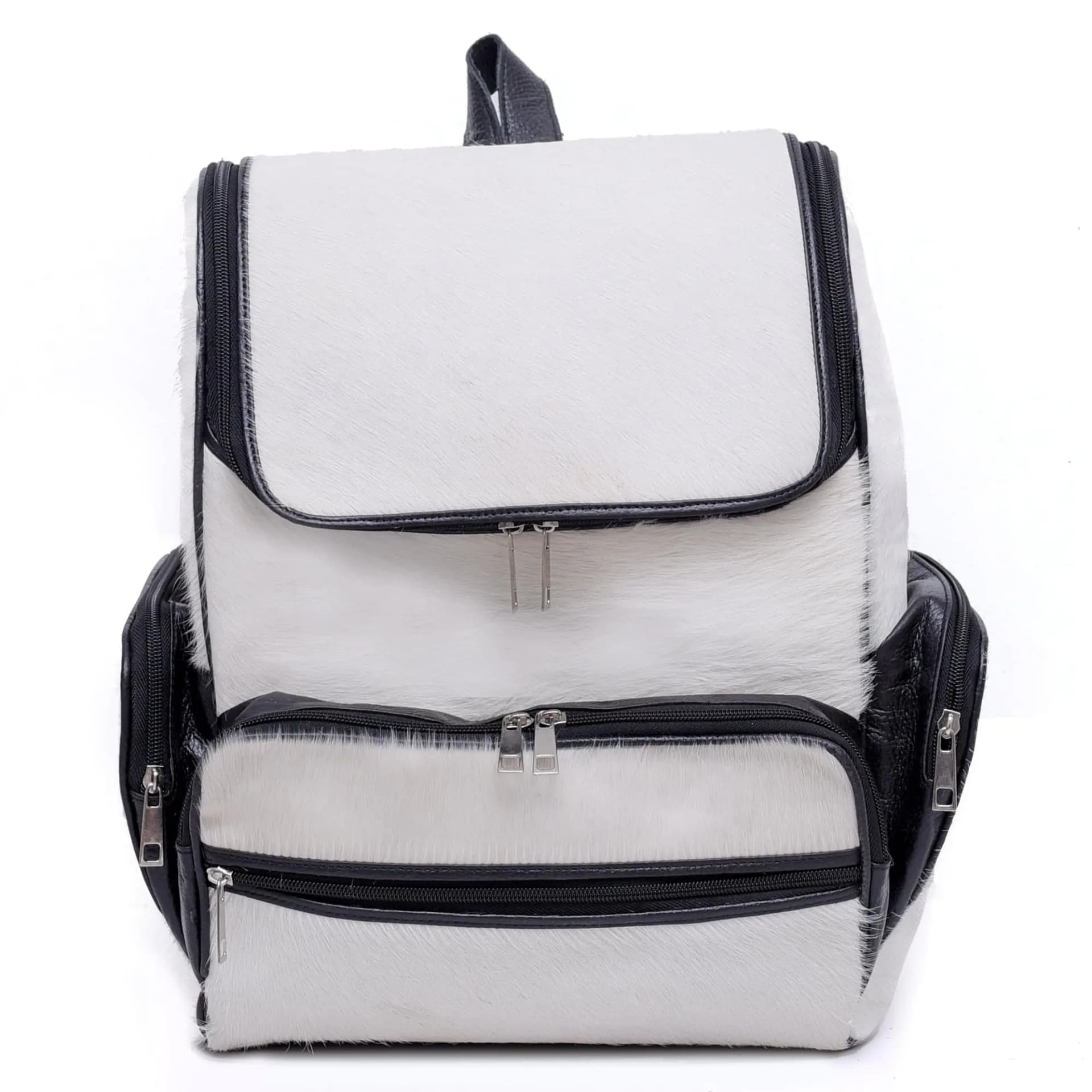 Genuine Cowhide Leather Backpack With Laptop Compartment