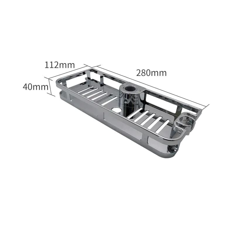 Round Shower Rod Storage Rack for Bathroom Accessories