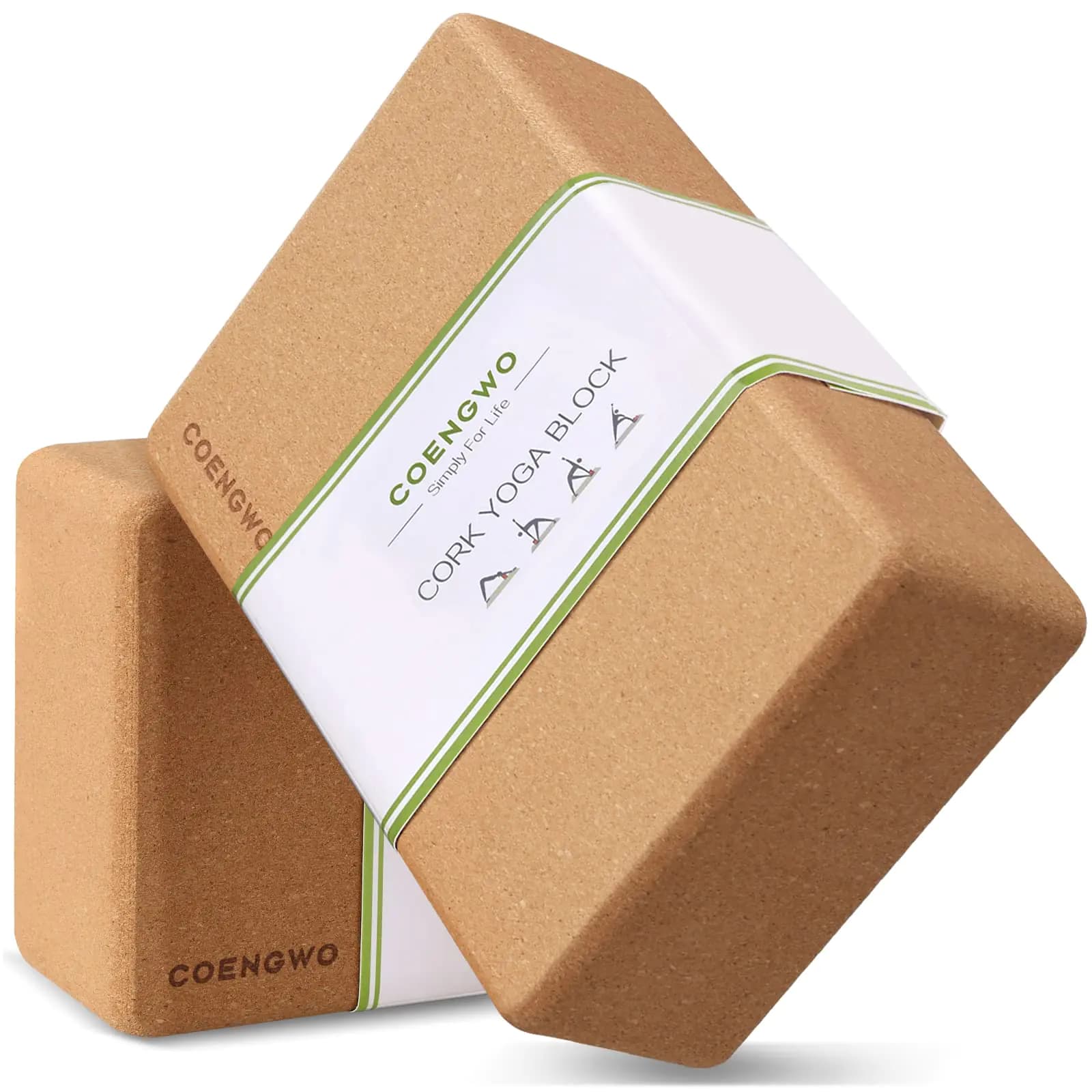 Cork Yoga Blocks Set Of 2 Eco-Friendly