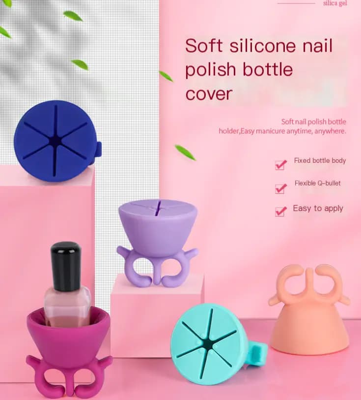Silicone Nail Polish Bottle Sleeve and Makeup Tools
