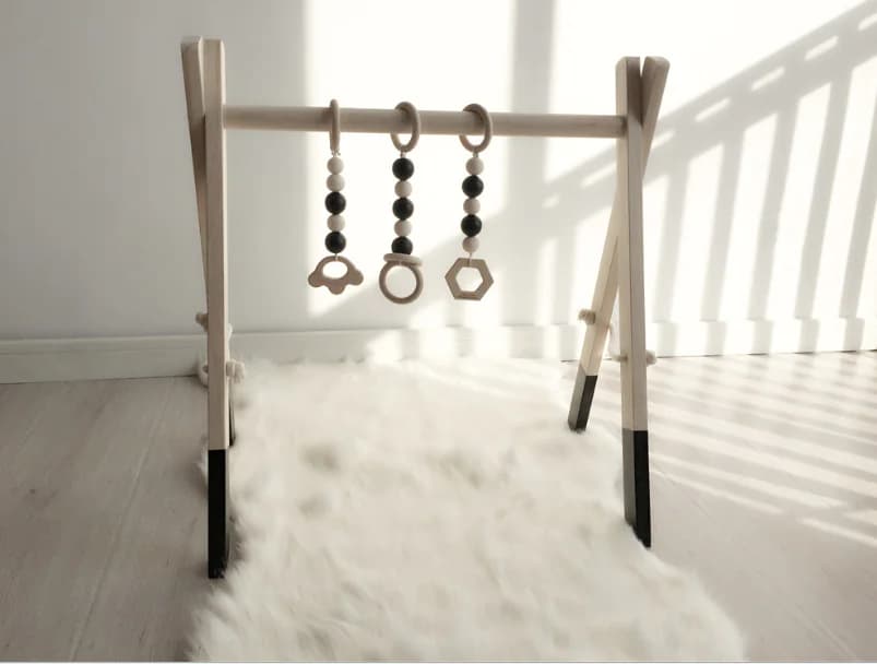Kids Fitness Equipment, Baby Gym Rack, Wooden Craft
