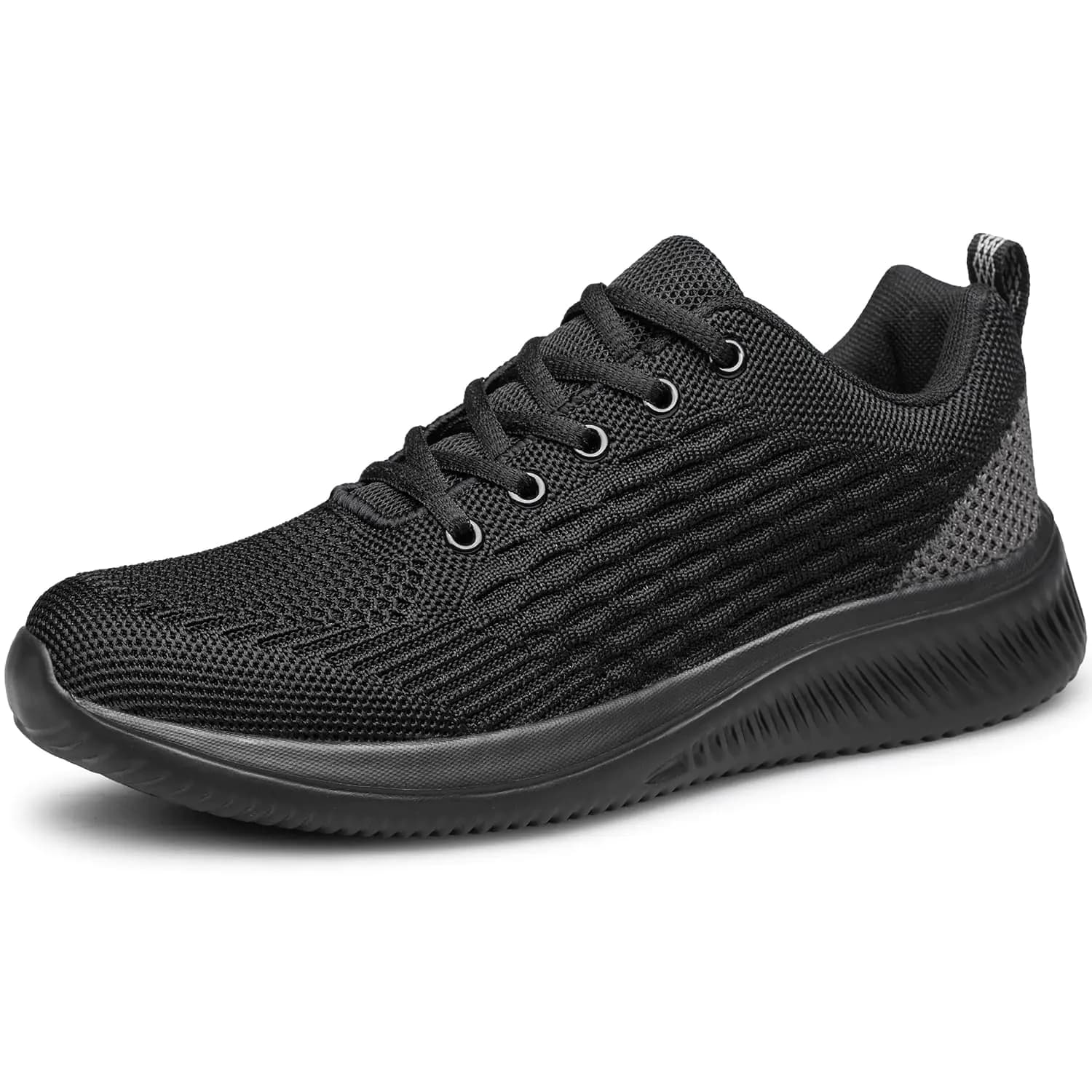 Men's Black Lightweight Non-Slip Walking Shoes