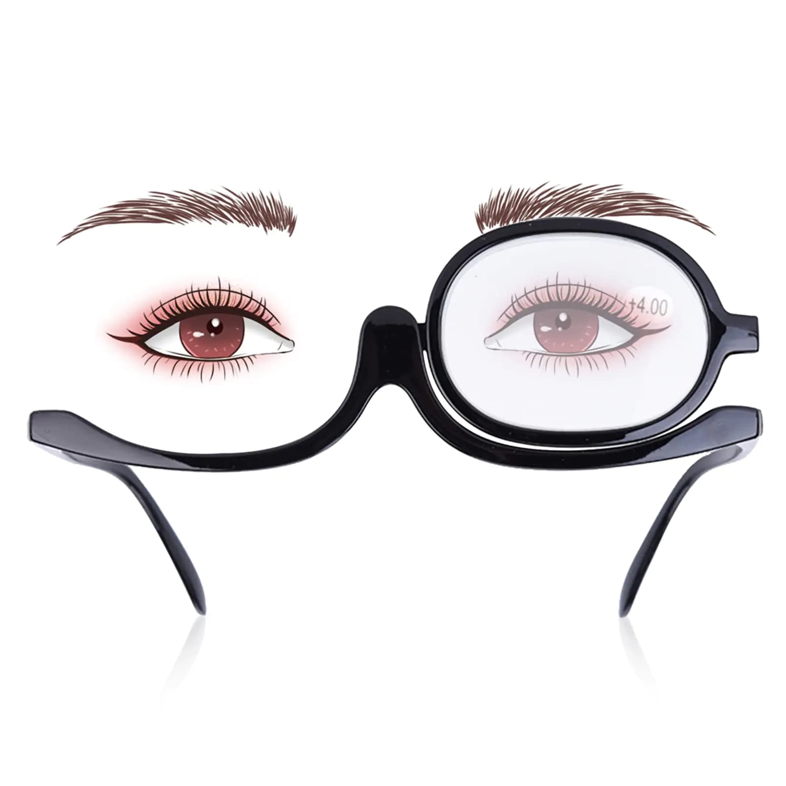 Rotating Magnifying Makeup Glasses Red +150