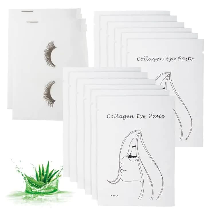 100 Pairs Eyelash Extension Gel Patches Kit Lash Extension Lint Free Under Hydrogel Eye Mask Pads Beauty Tool with Case (Silver 100)