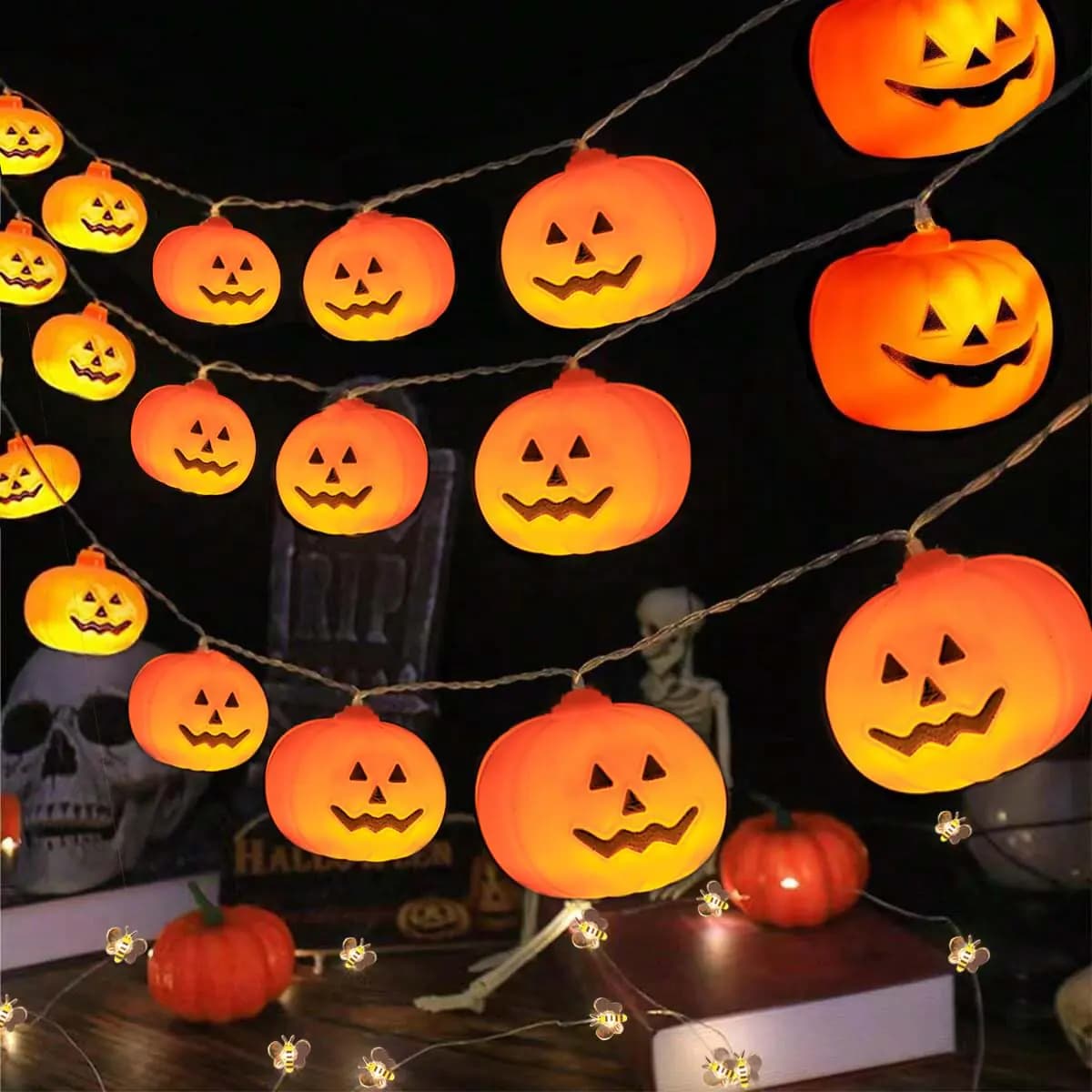 Halloween Pumpkin String Lights 20 Count