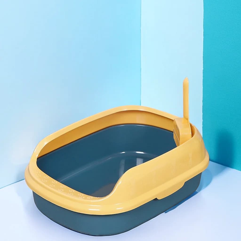 Home Style Cat Litter Box with Shovel and Supplies