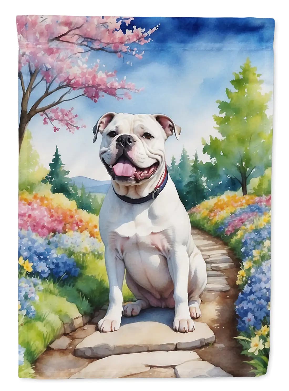 American Bulldog Spring Garden Flag