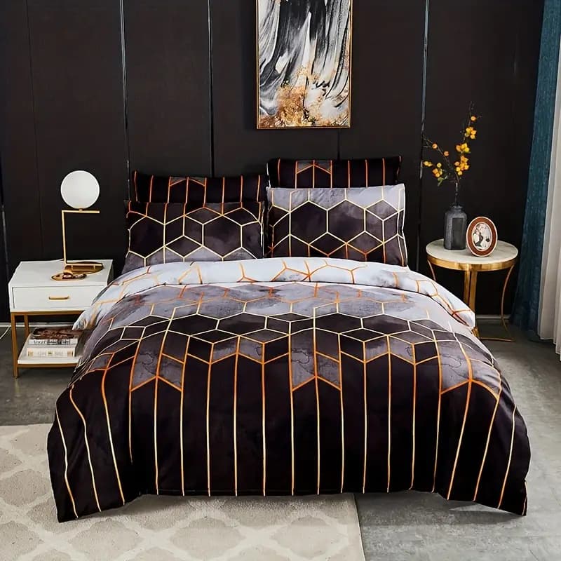 Stylish Retro Microfiber Bedding Set for Bedroom Upgrade