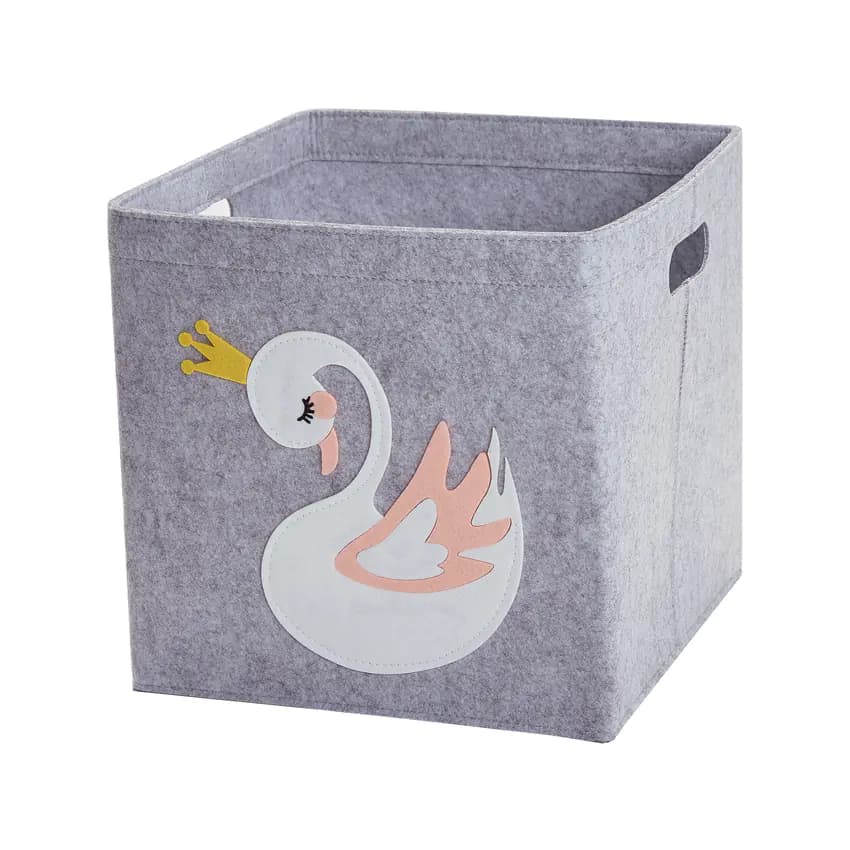 Cartoon Animal Felt Storage Basket for Kids' Toys