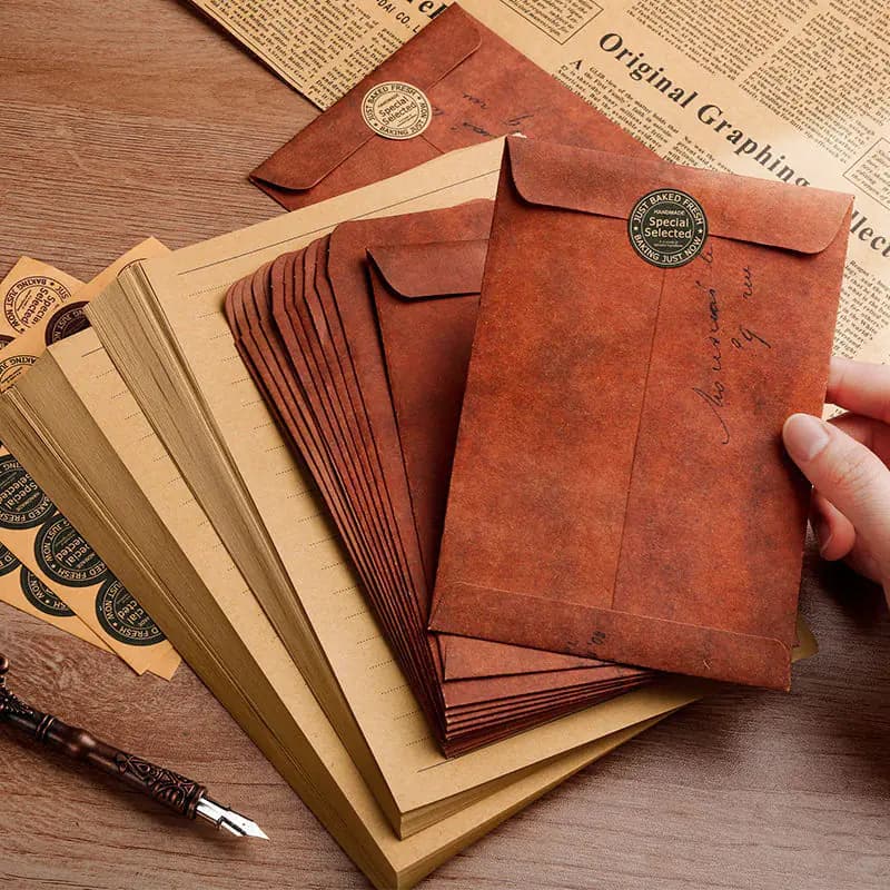 Vintage Kraft Paper Envelopes for Office Supplies