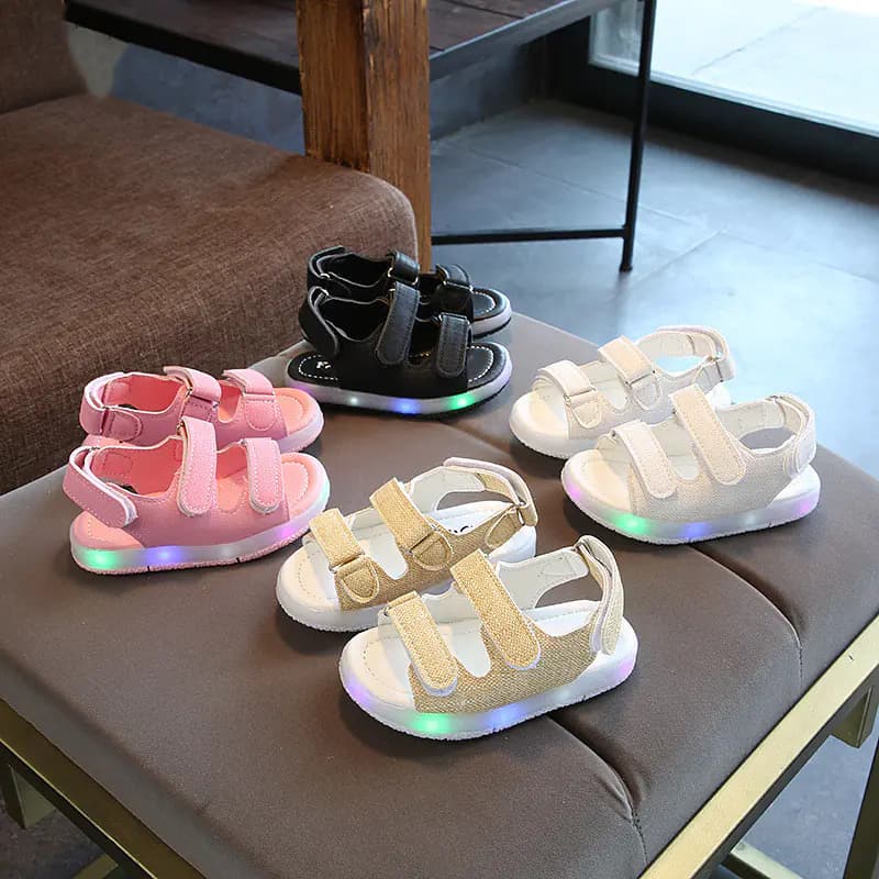 Kids' Summer Sandals with LED Lights for Girls and Boys