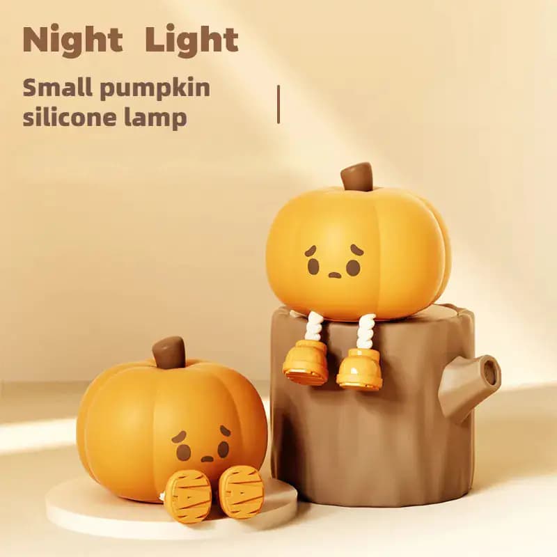 Halloween Pumpkin Silicone Touch Dimmable Night Light