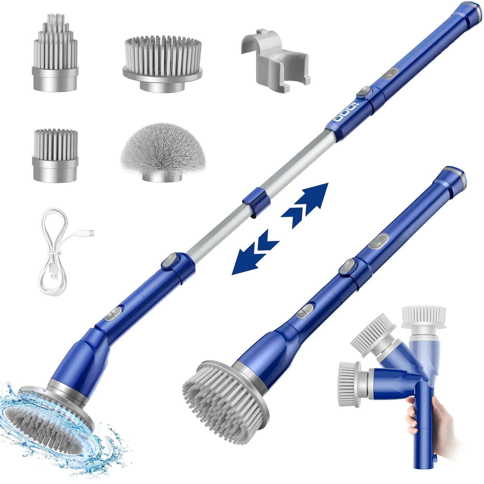 Electric Spin Scrubber with Four Brush Heads