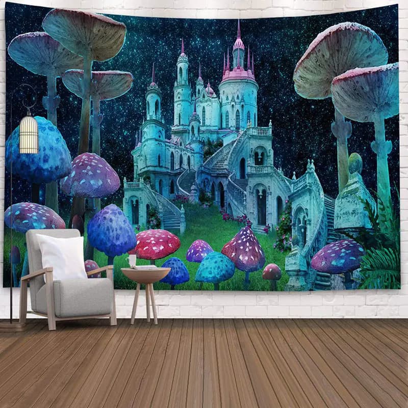 Psychedelic Mushroom Tapestry for Home Decor