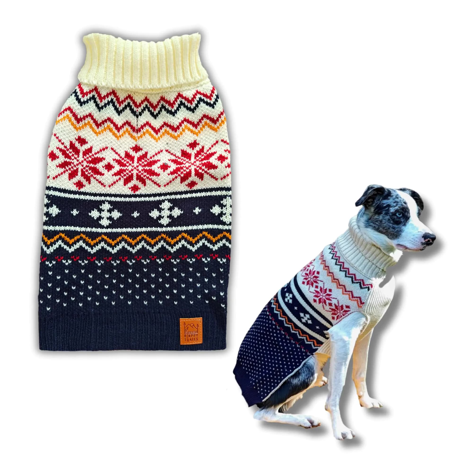 Cozy Nordic Dog Sweater Small