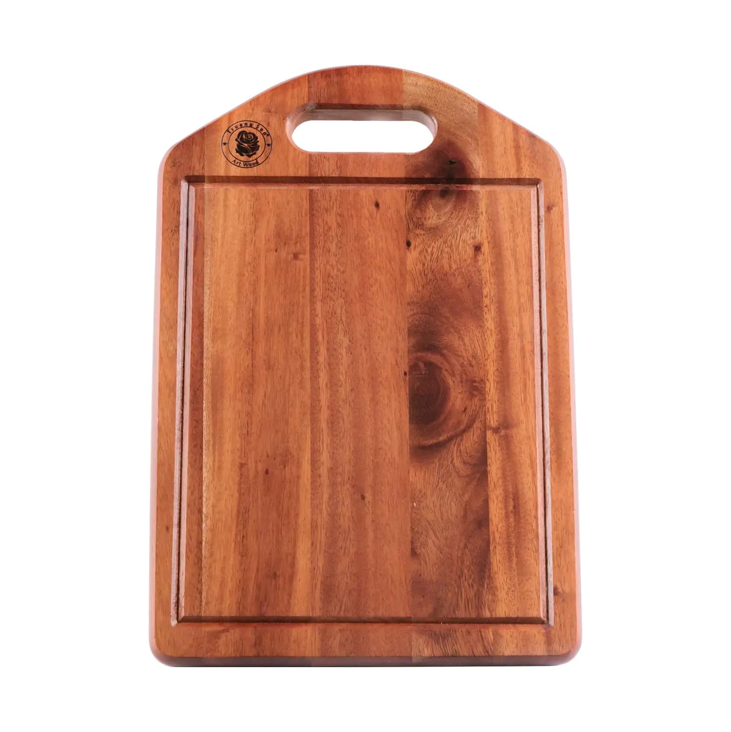 Rectangular Wood Cutting Board with Handles