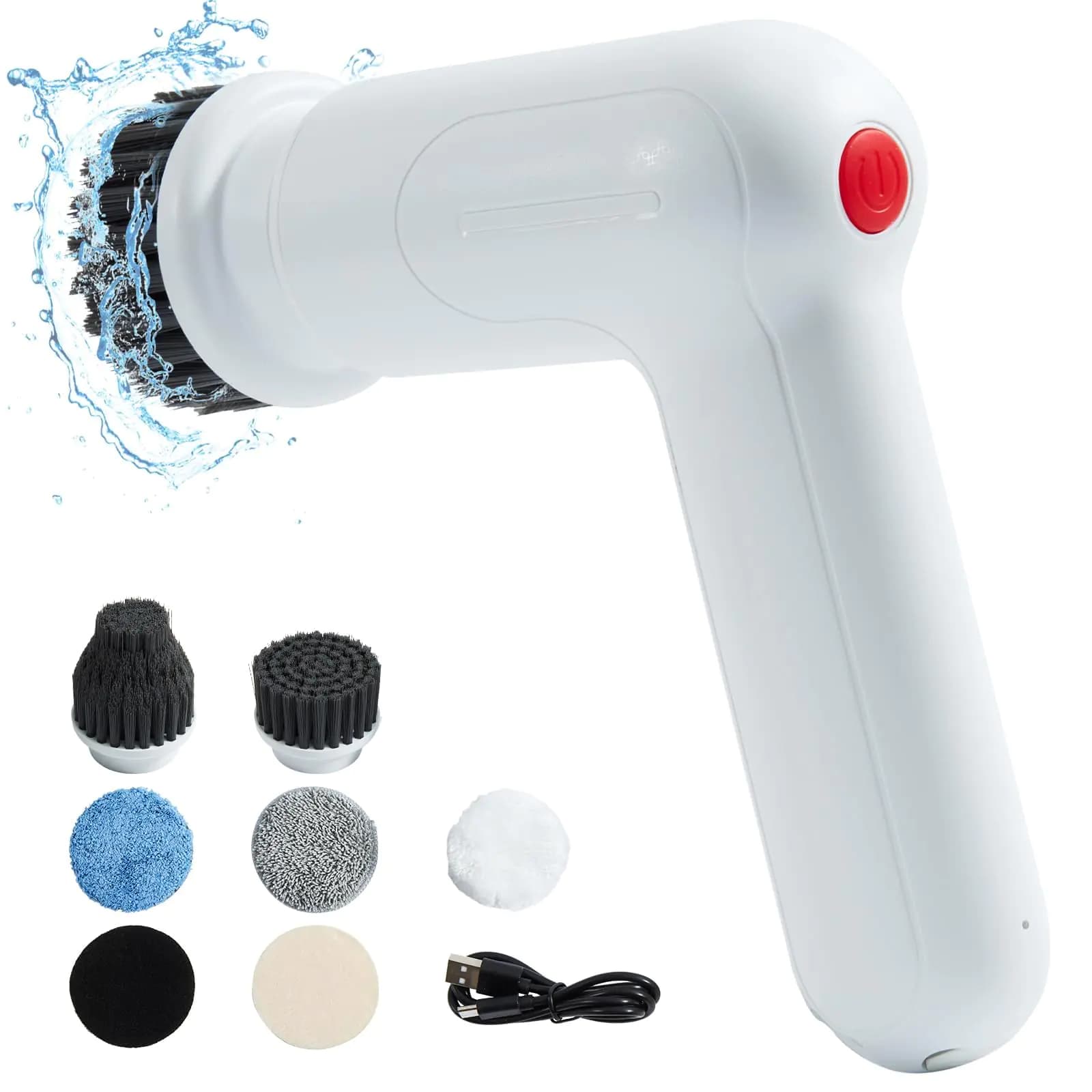 Electric Spin Scrubber with 8 Replaceable Brush Heads