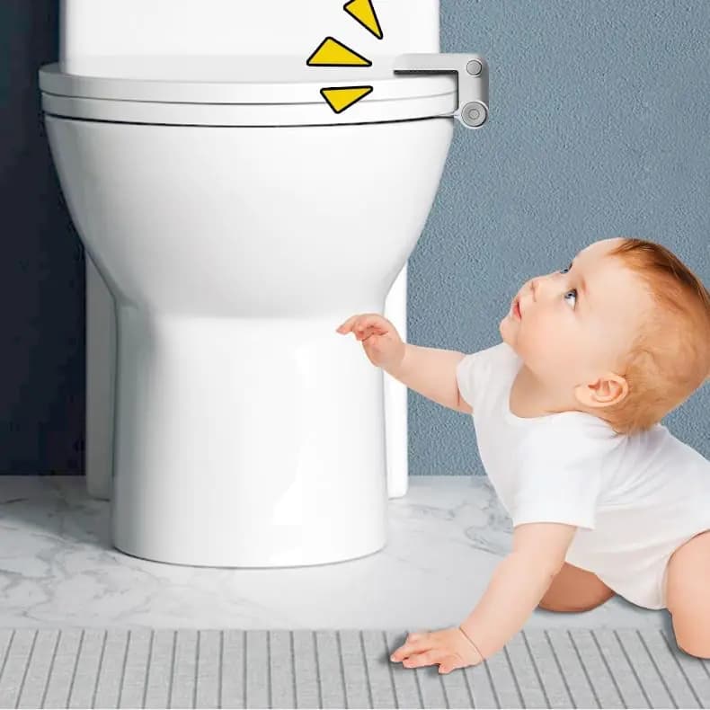Baby Toilet Safety Lock, White