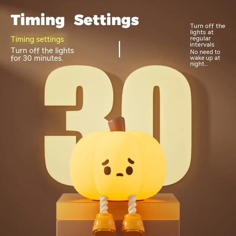 Halloween Pumpkin Silicone Touch Dimmable Night Light