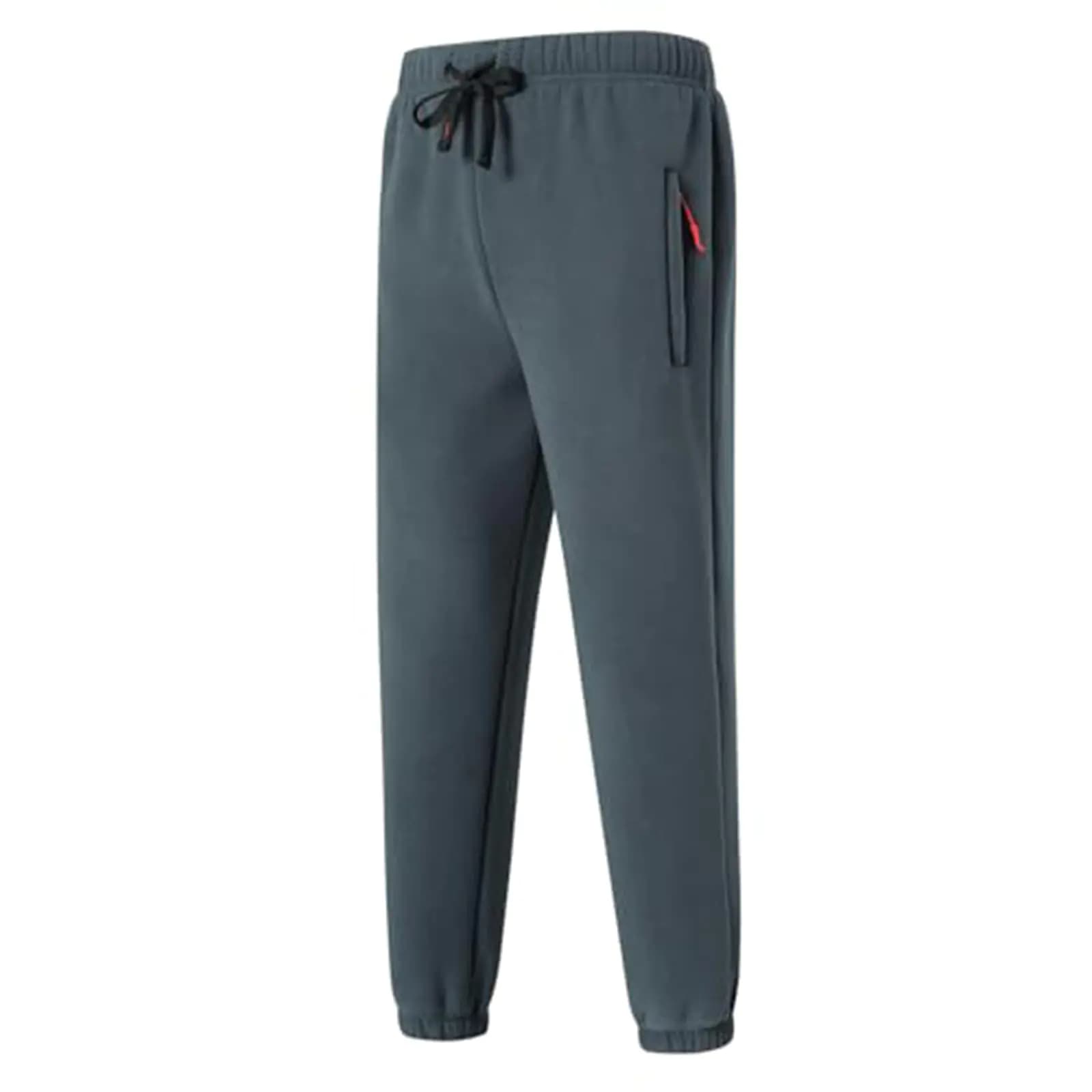 Plus Size Sherpa Fleece Jogger Pants Gray