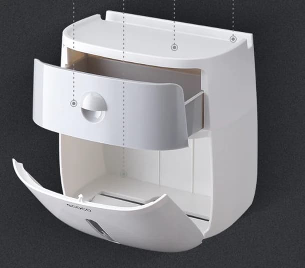 Tissue Box and Bathroom Storage Organizer Shelf