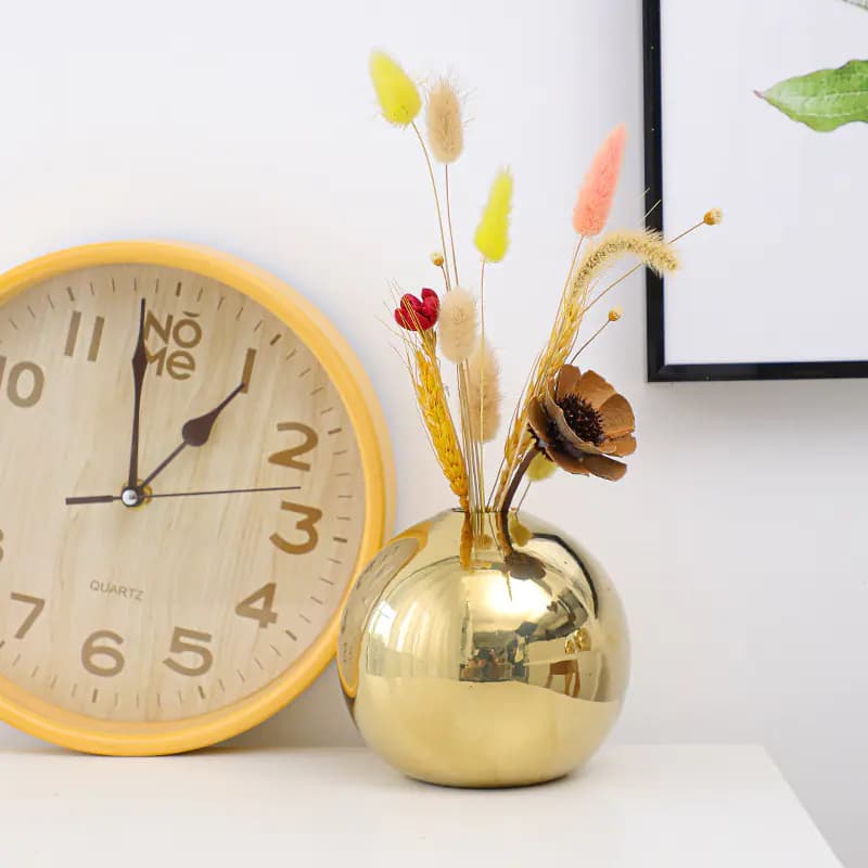 Electroplated Ceramic Gold Vase for Home Decor