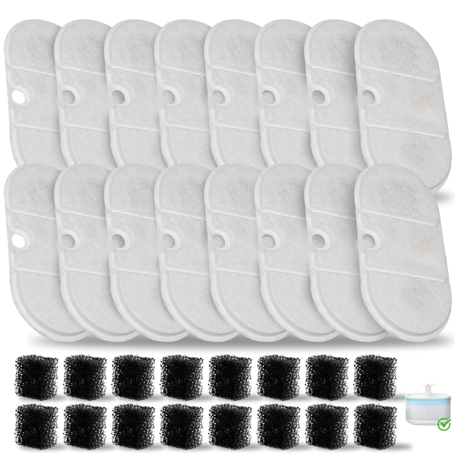Cat Water Fountain Replacement Filters 16-Pack