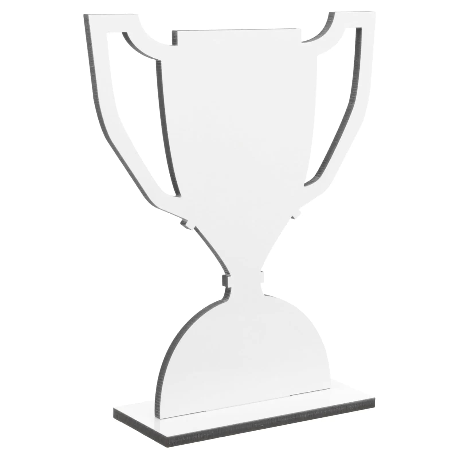 Blank White Trophy Table Sign Sublimation Decor
