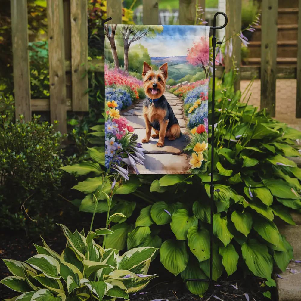 Australian Terrier Spring Garden Flag