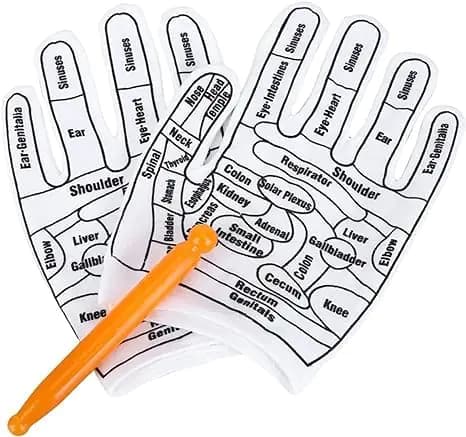 Reflexology Gloves Hand Massage Acupoint Stimulation Tools