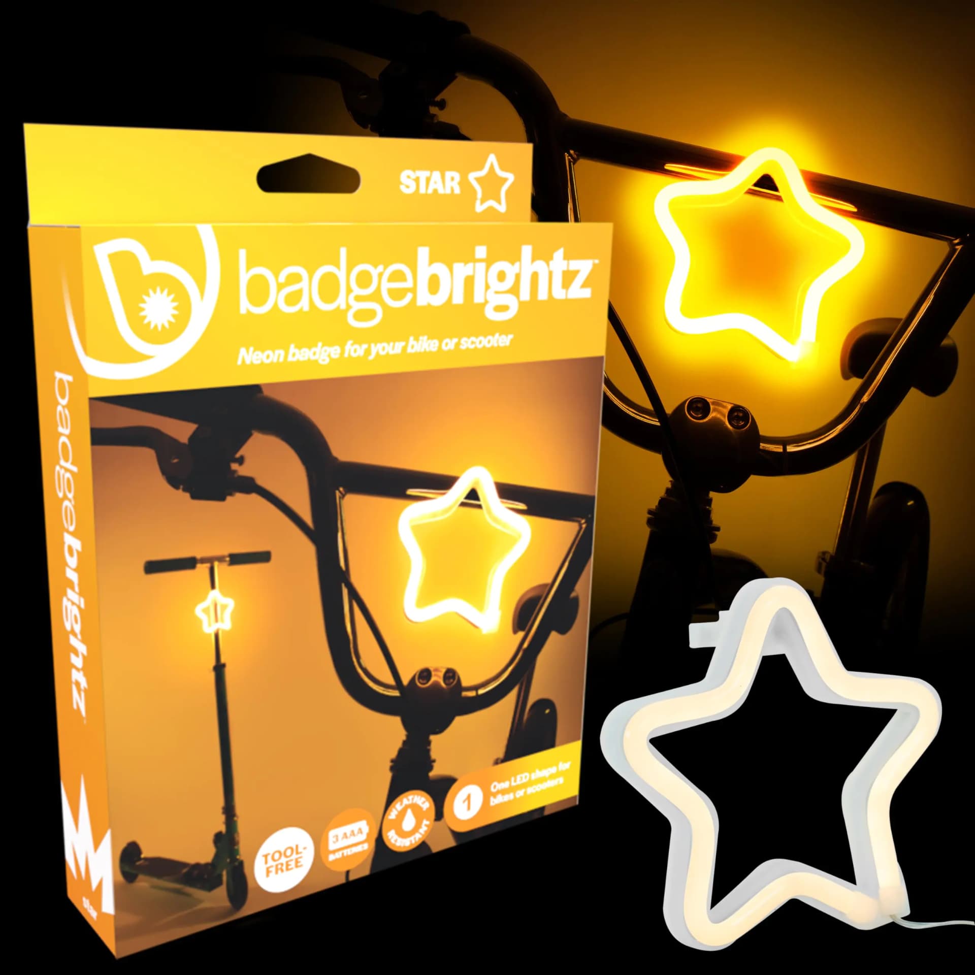 Star Shaped LED Bike Light for Kids