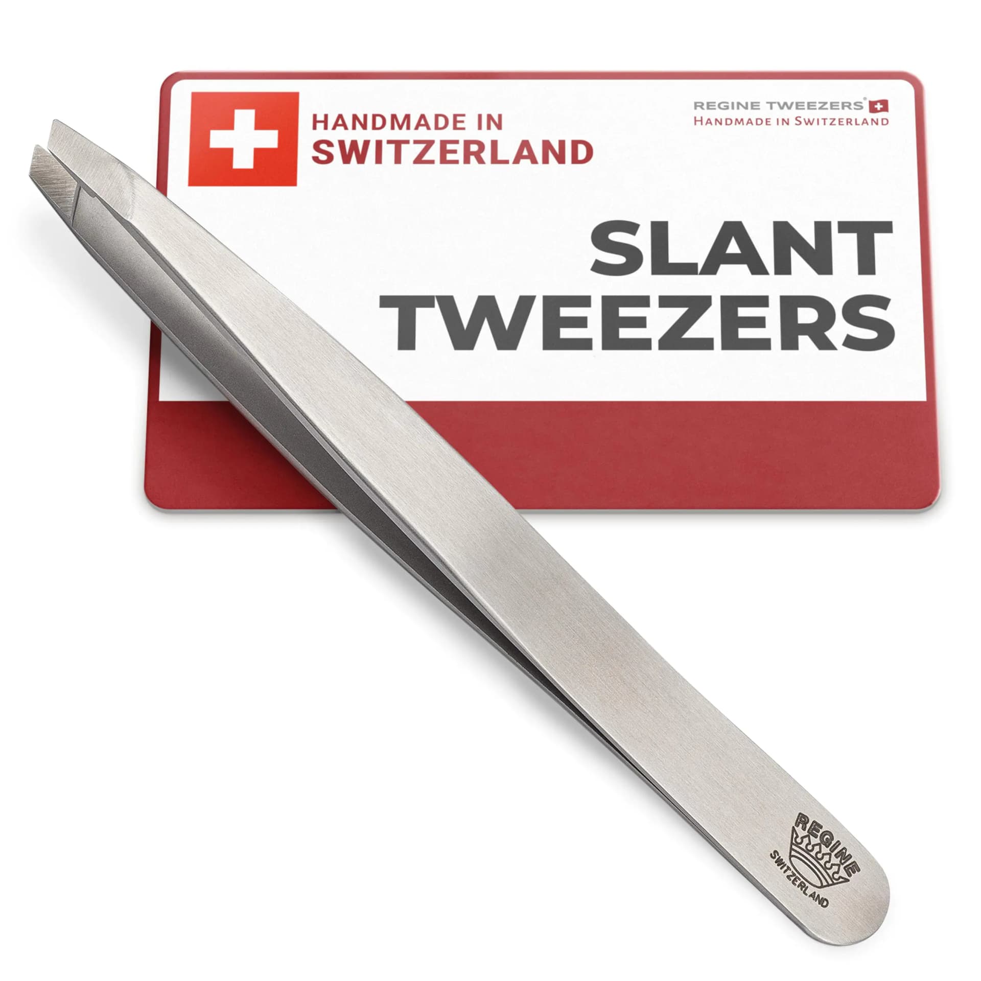 Professional Slant Tip Stainless Steel Tweezers