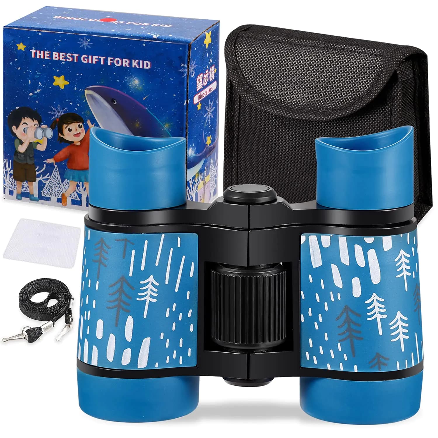 Sapphire Blue Shock Proof Binoculars Set