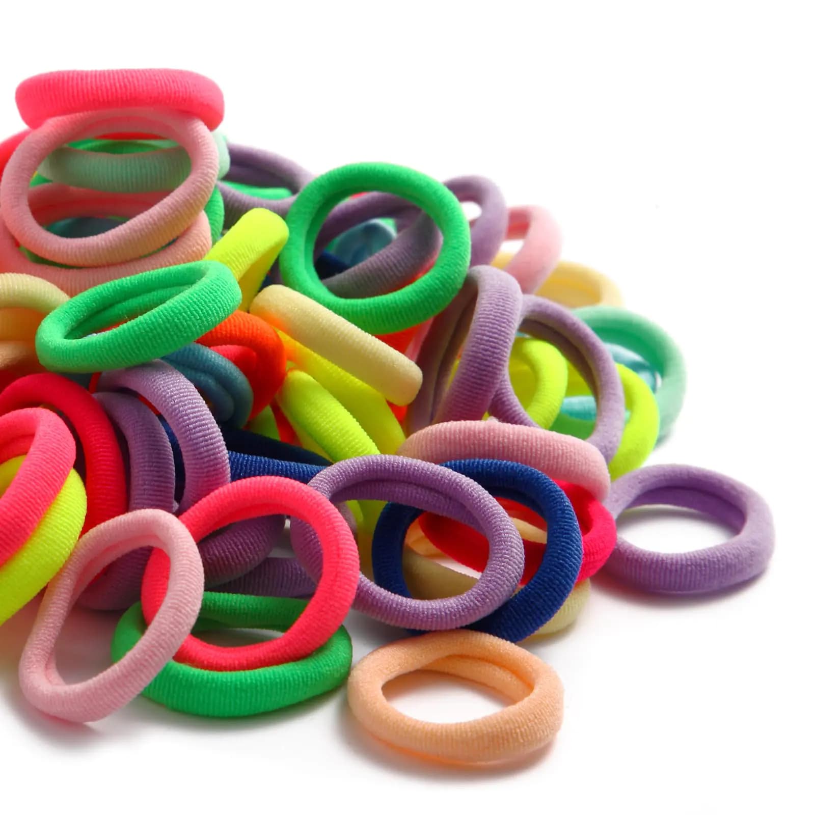 Baby Hair Ties Multicolor Cotton Seamless Elastics